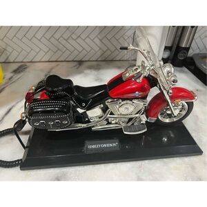 Harley Davidson Red Motorcycle Telephone Telemania Heritage Softail Landline